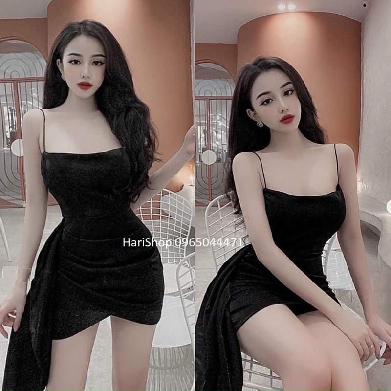 Đầm thiết kế hai dây cao cấp - Hàng thiết kế