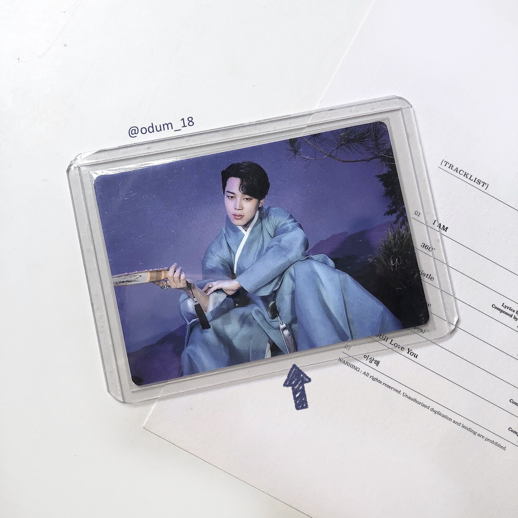 Toploader trắng Gluset bảo vệ đựng thẻ ảnh photocard Kpop size A7