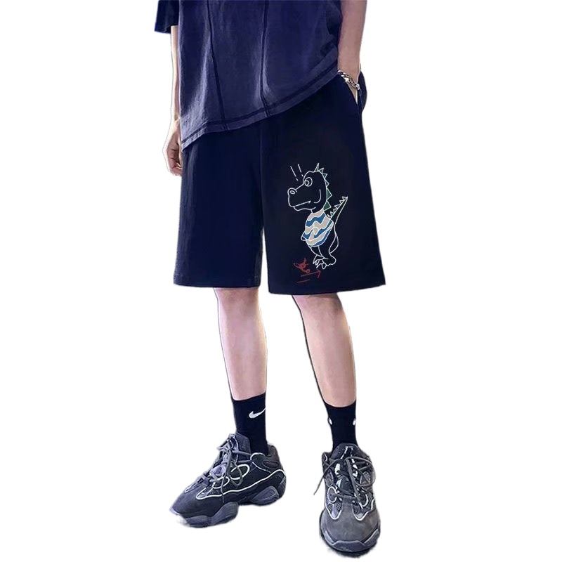 Quần short thể thao họa tiết khủng long 3 màu tùy chọn thời trang mùa hè cho nam (m-8xl)