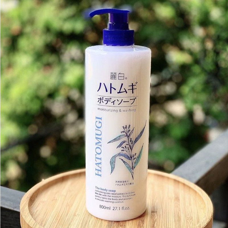 Sữa tắm trắng da Hatomugi Moisturizing Washing Nhật Bản hsd mới