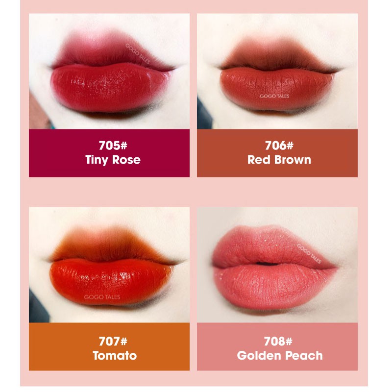 Son Kem Lì GOGO TALES Chính Hãng - White tube Glossy Lip Glaze