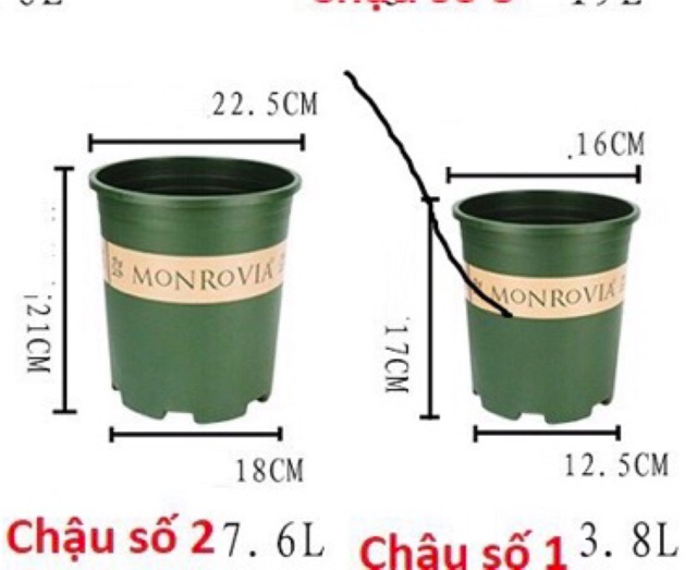 [MoNRoVia] Chậu Nhựa Nhập - chậu monrovia + Tặng Đĩa Lót