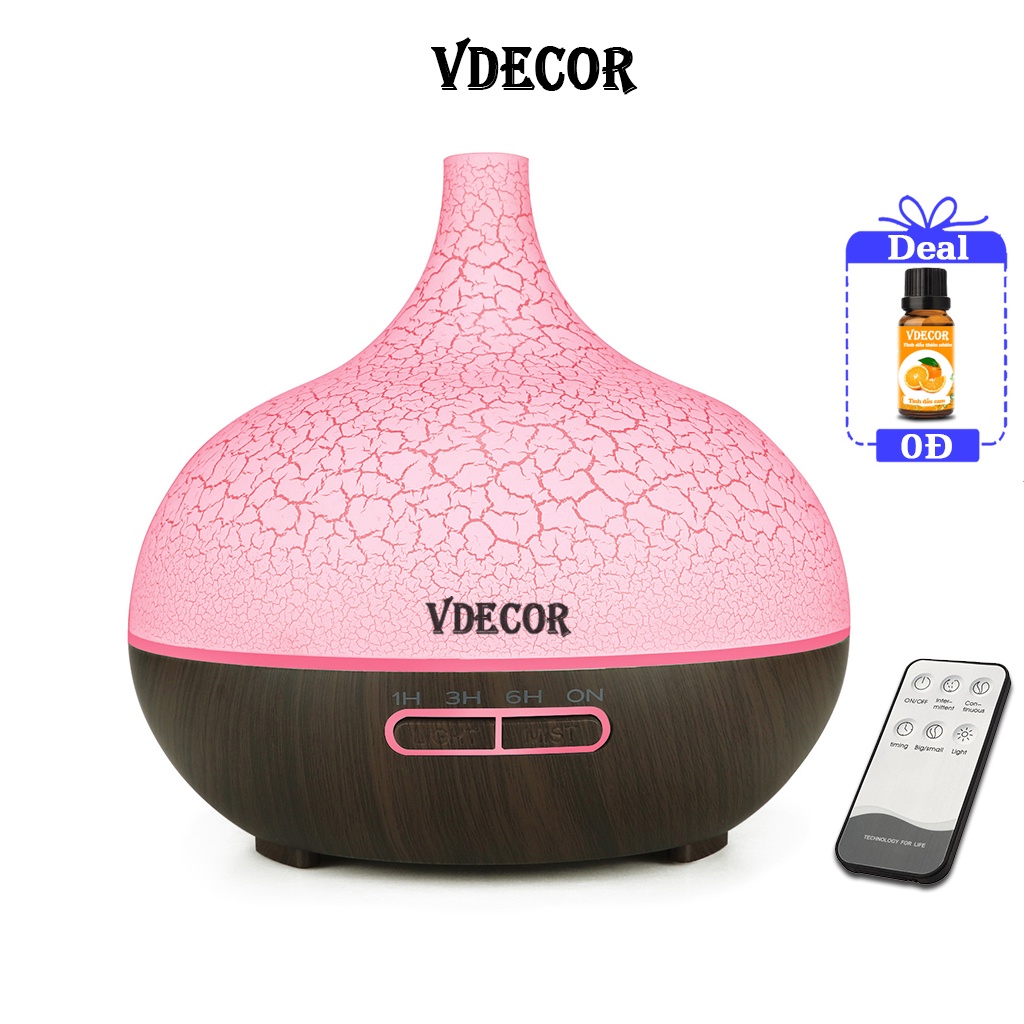 Máy Khuếch Tán Tinh Dầu Vdecor Siêu Âm Vân Rạn