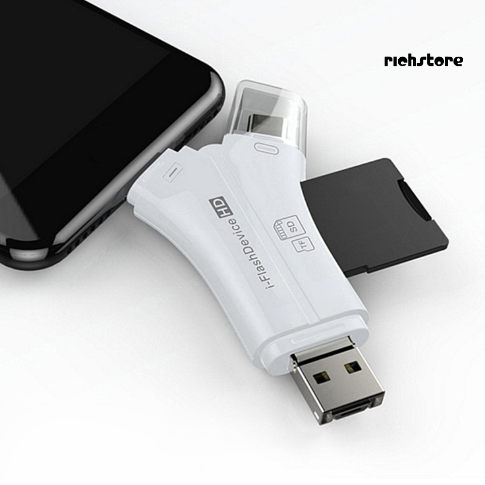 Đầu Đọc Thẻ Nhớ Đa Năng 4 Trong 1 3.0 Otg Cho Pc Iphone Android Type-c | BigBuy360 - bigbuy360.vn