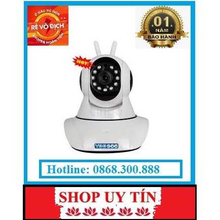 Camera Yoosee 2 râu [Siêu nét- Siêu rẻ] + Thẻ nhớ Sandisk 32G chính hãng ghi hình 15 ngày