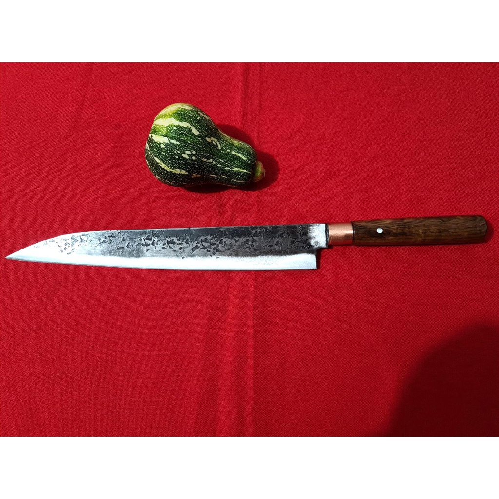 Dao bếp phúc sen, dao thái sashimi mặt hoa văn không rỉ-TOPCOMSHOP hàng chính hãng-  N17 TCS