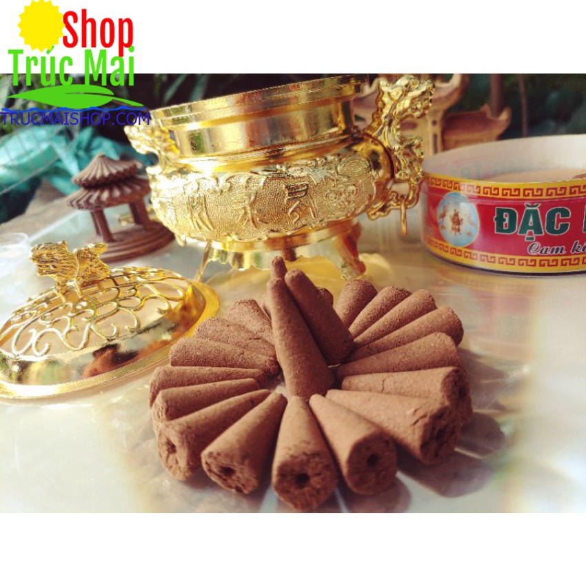 lư hương đốt trầm to tặng 50 nụ trầm hương thiên nhiên