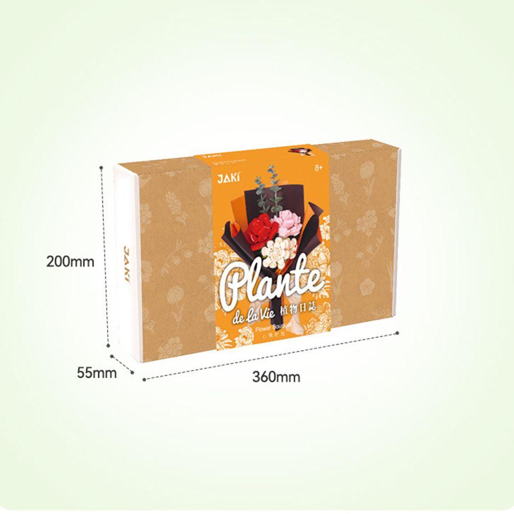 RAINBOW Đồ Chơi Lắp Ráp Hình Hoa Hồng Ba Chiều Màu Đỏ Lưới Mới