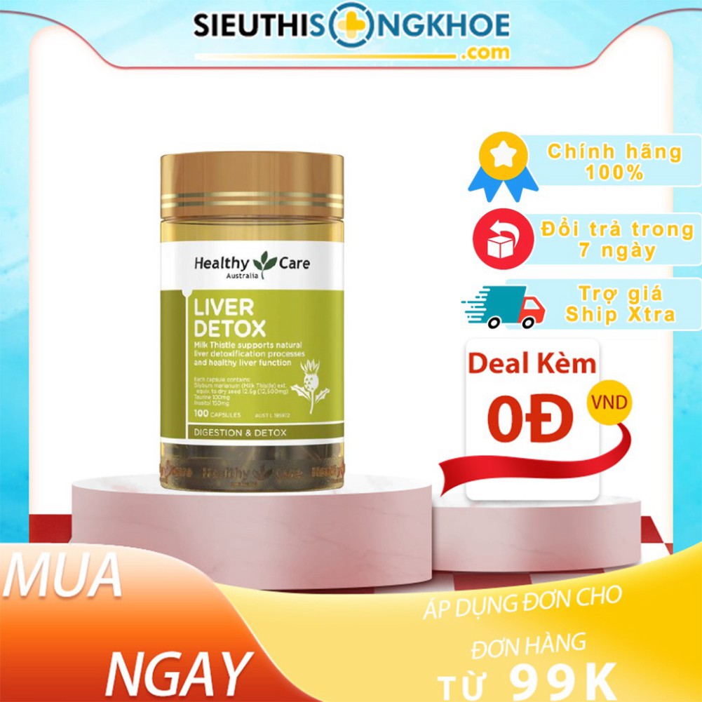 Viên uống THẢI ĐỘC GAN HEALTHY CARE LIVER DETOX 100 viên