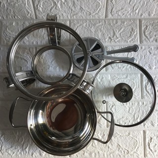 Bộ Nồi Lẩu Nữ Hoàng Inox Cao Cấp. Dùng Bếp Cồn. Dung tích 1.0 lít