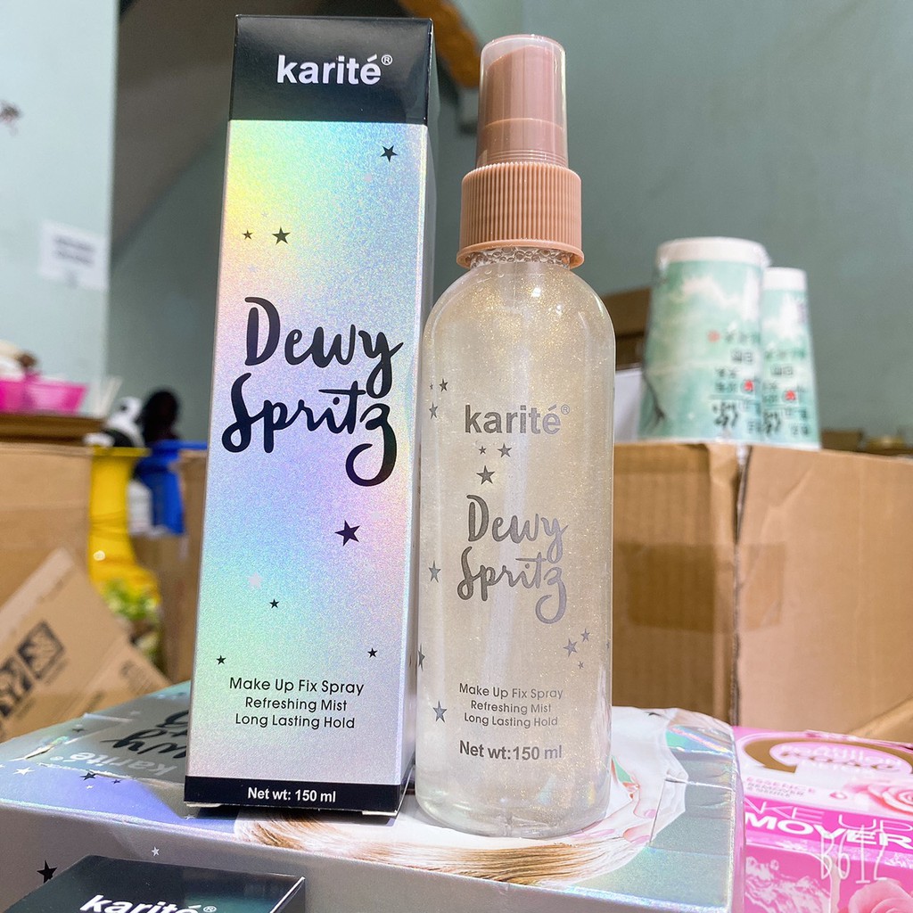 Xịt khoá lớp makeup giữ lớp nền lâu trôi Kissbeauty có nhũ mịn lấp lánh siêu cute | BigBuy360 - bigbuy360.vn