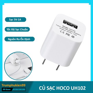 Cốc Sạc HOCO UH102 Chính Hãng Cao Cấp - Hỗ Trợ Sạc Nhanh - 5V/1A