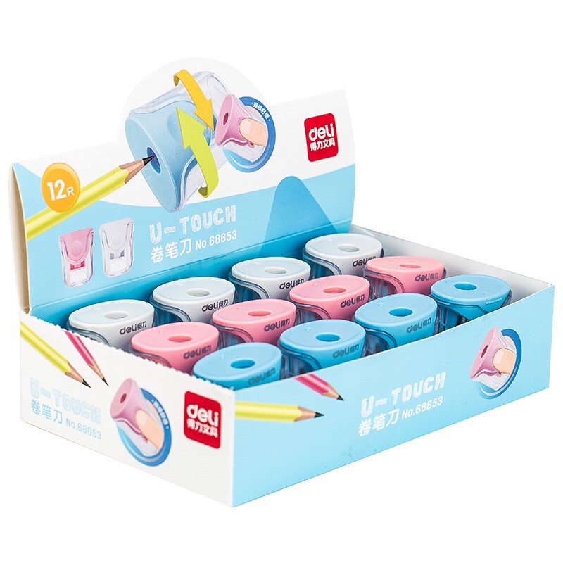 Gọt Bút Chì DELI 68653 Lưỡi Thép Không Gỉ Gọt Sắc Dụng Cụ Học Sinh Văn Phòng Phẩm