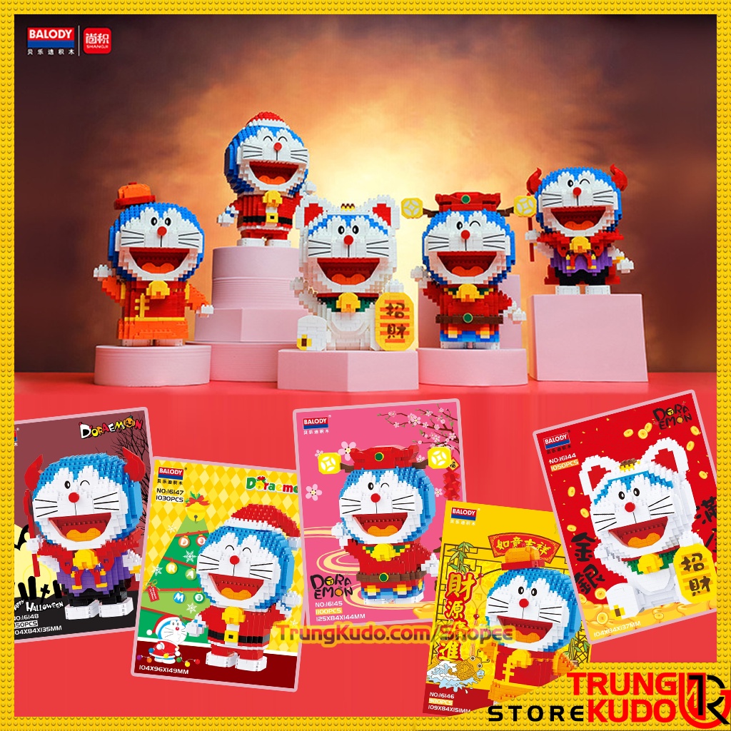 Mô hình Doremon dạng Đồ chơi xếp hình Doraemon nhiều mẫu dùng làm quà tặng, đồ decor