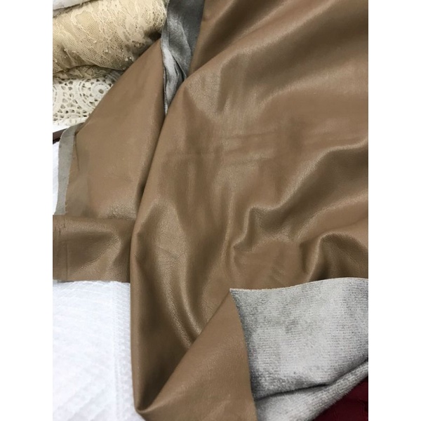 Vải da chun chất mềm đẹp may chân váy, quần, túi