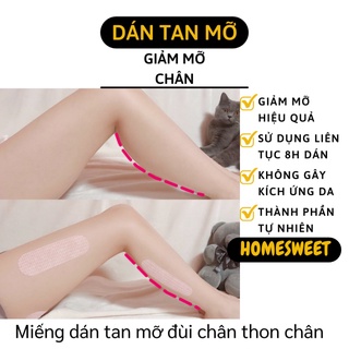 Tan mỡ đùi - miếng dán tan mỡ đùi và chân myni kết hợp tập luyện và ăn uống 6428