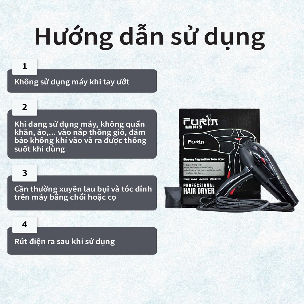 Máy sấy tóc công suất lớn 30Shine tạo kiểu hai chiều nóng lạnh cao cấp Furin 1800W chuẩn salon