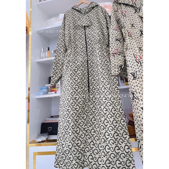 Áo Nắng Dáng Dài - Áo Đi Nắng Toàn Thân Kẻ Sọc 2 Màu 2 Lớp