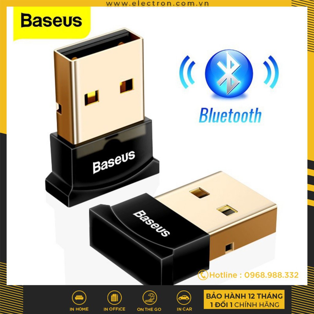 Baseus Mini USB Bluetooth CSR 4.0 Adapter cho máy tính / Laptop Windows