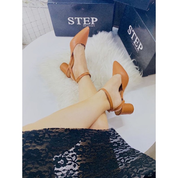 ( Hình Thật ) Xả Kho Giày Dép Cao Gót Quai Hậu, Da mờ, Gót Trụ 7P - Hàng VNXK Cao Cấp - Full Size 34-40