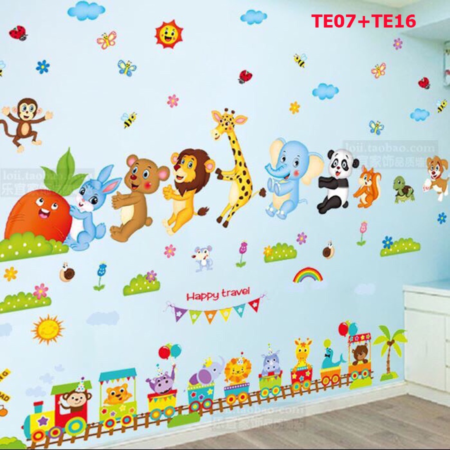 TỔNG HỢP 20 MẪU TRANH DECAL DÁN TƯỜNG TIẾNG ANH VÀ CÁC LOẠI ĐỘNG VẬT CHO BÉ - Decal dán tường