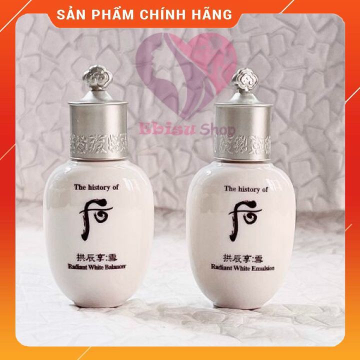 ❗SALE SỐC❗ CẶP HOA HỒNG+SỮA DƯỠNG WHOO RADIANT WHITE  Whoo Radiant White Balancer và  Emulsion