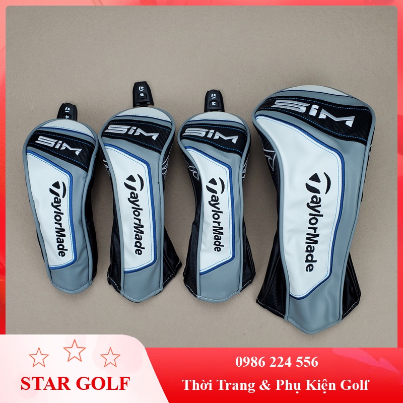 Cover gậy golf bọc đầu gậy driver recuse sắt bảo vệ gậy da PU cao cấp Taylormade BD008 [Star_Golf]