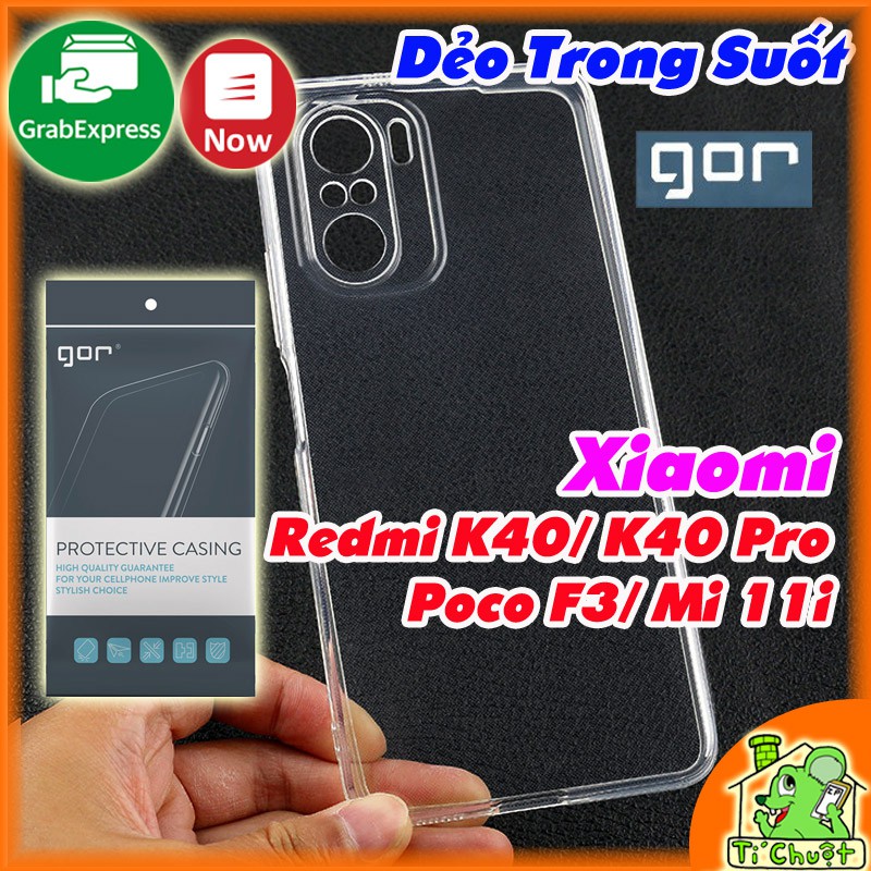 [Ảnh Thật][Chính Hãng GOR] Ốp lưng Xiaomi Redmi K40/ Poco F3/ Mi 11i Dẻo Trong Suốt