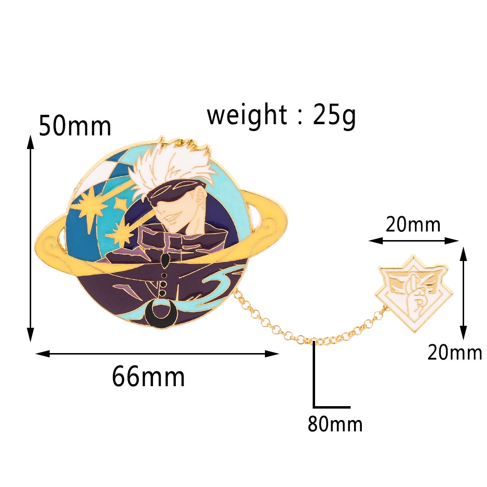 Ghim Cài Áo Bằng Kim Loại Hình Nhân Vật Anime Jujutsu Kaisen