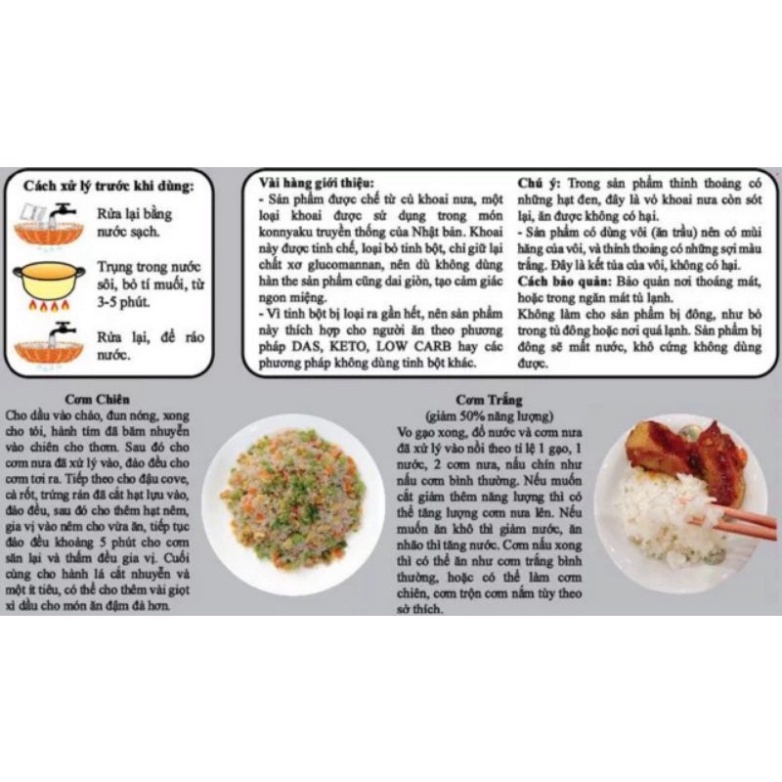 [Date mới] Cơm Nưa Vị Nguyên ăn kiêng Keto, Das, Lowcarb, Eatclean, Người tiểu đường gói 240 gram