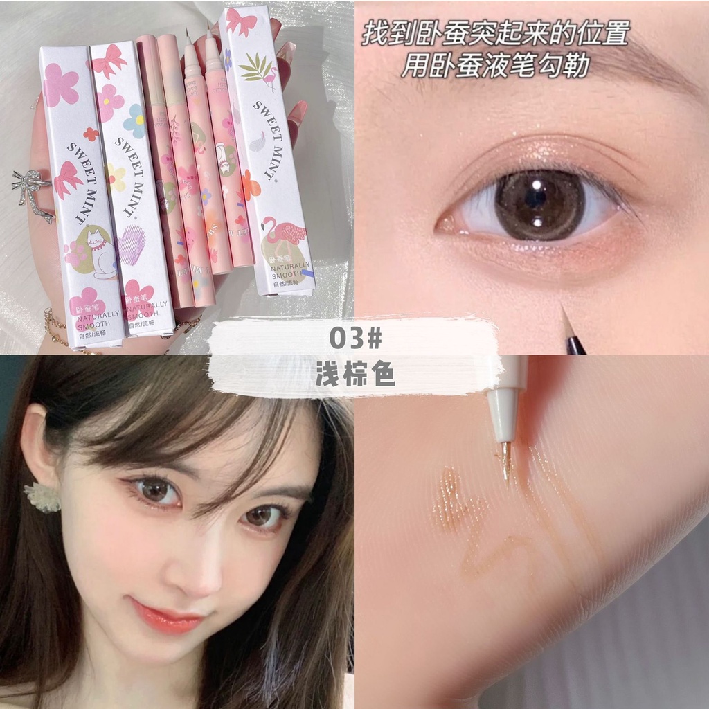 Sweet Mint Bút Kẻ Bọng Mắt Và Viền Mi Sweet Mint Thỏ Hoa Naturally Smooth