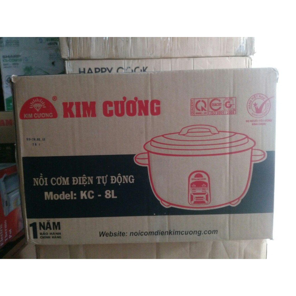 [Mã ELHADEV giảm 4% đơn 300K] Nồi cơm điện 8 lít Kim Cương KC-8CD