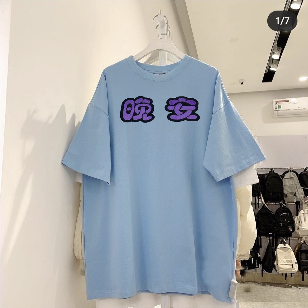Áo Thun In Gấu Xanh - Áo thun tay lỡ form rộng Unisex 38-65kg Nam Nữ  [VIDEO+ẢNH THẬT]