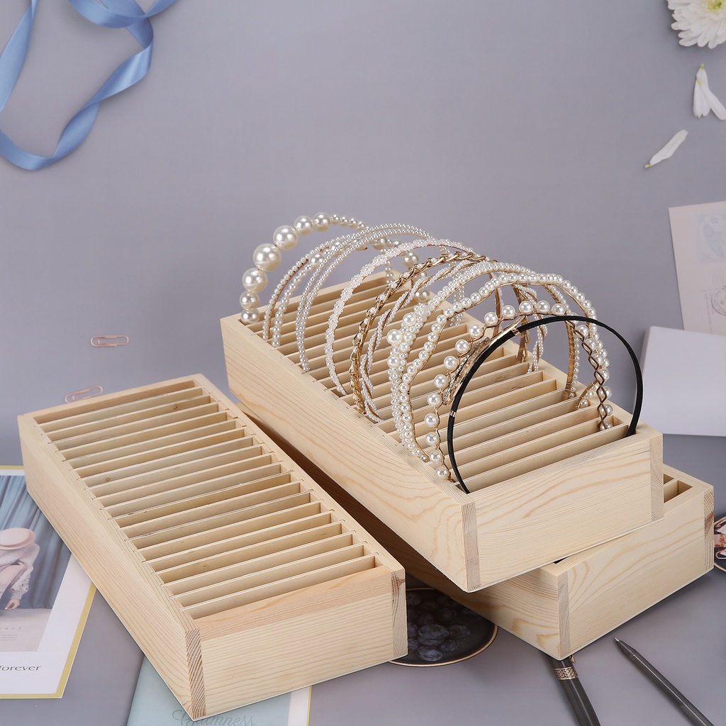 Giá Đỡ Dây Chuyền / Băng Đô Bằng Gỗ Dành Cho Nữ