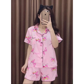 [Xả hàng] Bộ lụa pijama hoạ tiết