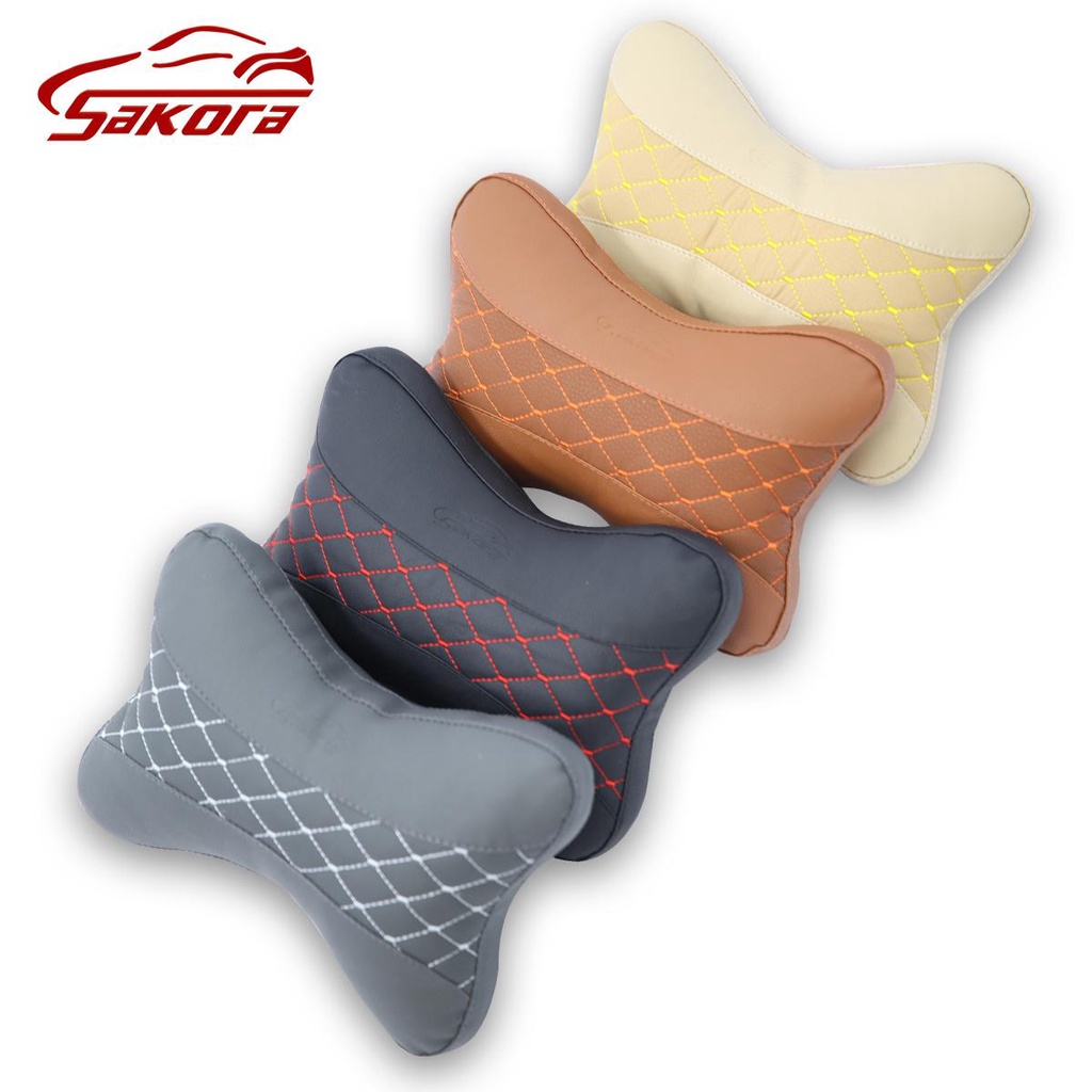 [HCM]Sakora Đôi Gối tựa đầu trên ô tô xe hơi chống mỏi cổ (2pc)-【ZT N26】