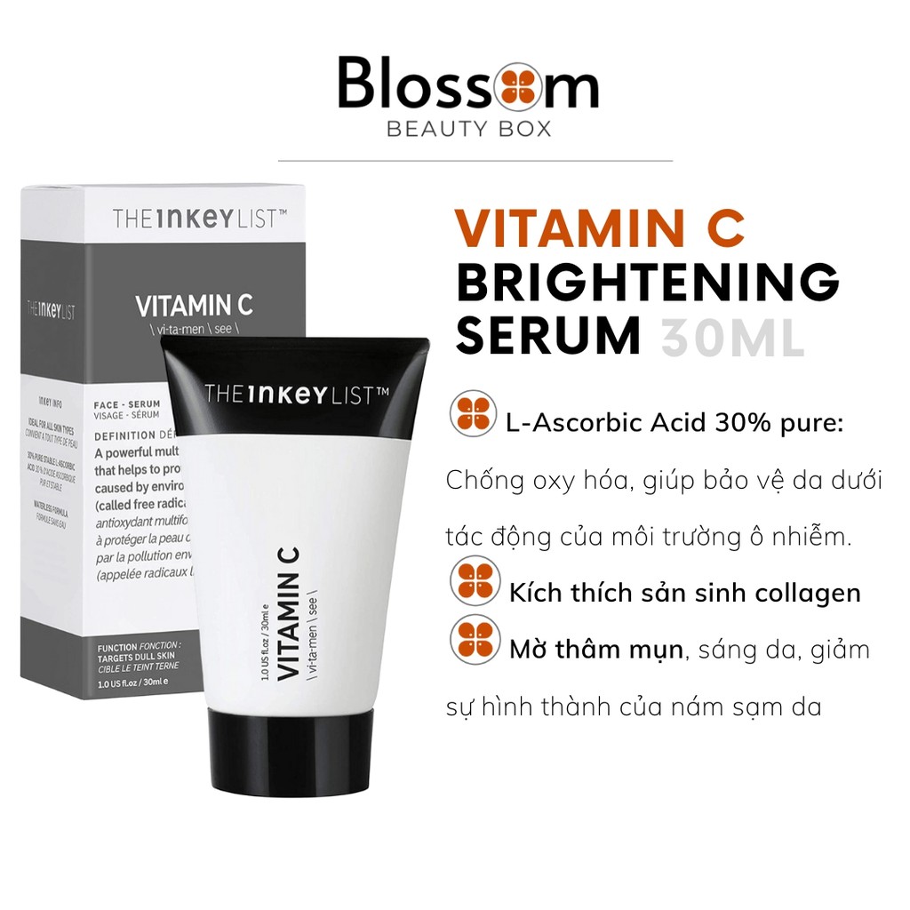 [Sephora US] Serum Vitamin C sáng da mờ thâm THE INKEY LIST