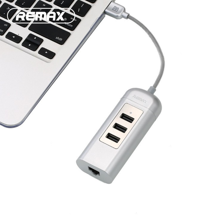 Cáp chuyển USB sang Lan+Hub USB 2.0 Remax RU-U4