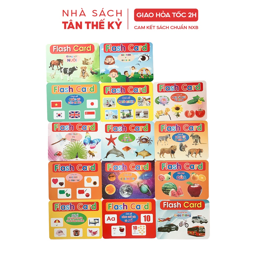 Bộ thẻ Flashcard Việt Hà Dạy trẻ về thế giới xung quanh 19 chủ đề song ngữ Anh Việt phương pháp Glenn Doman