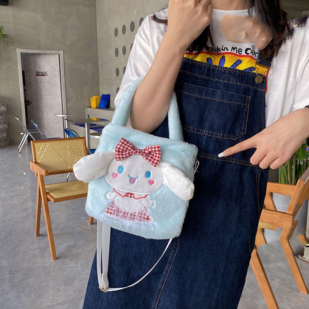 Túi Đeo Chéo Bằng Lông Nhung Mềm Mại Phong Cách Lolita Nhật Bản