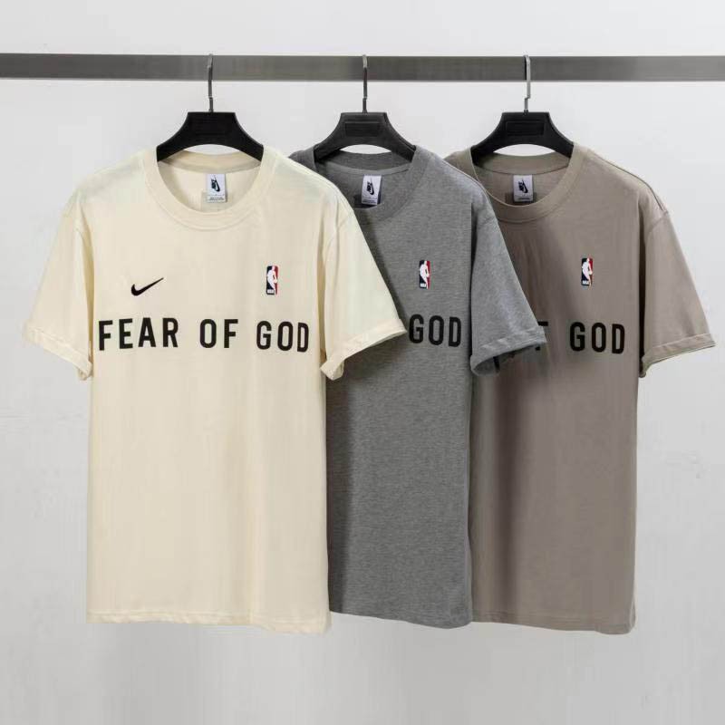 Áo Thun Ngắn Tay FEAR OF GOD Season 7 21SS Tripartite ESSENTIALS FEAR OF GOD FOG Chất Lượng Cao Cho Nam Nữ