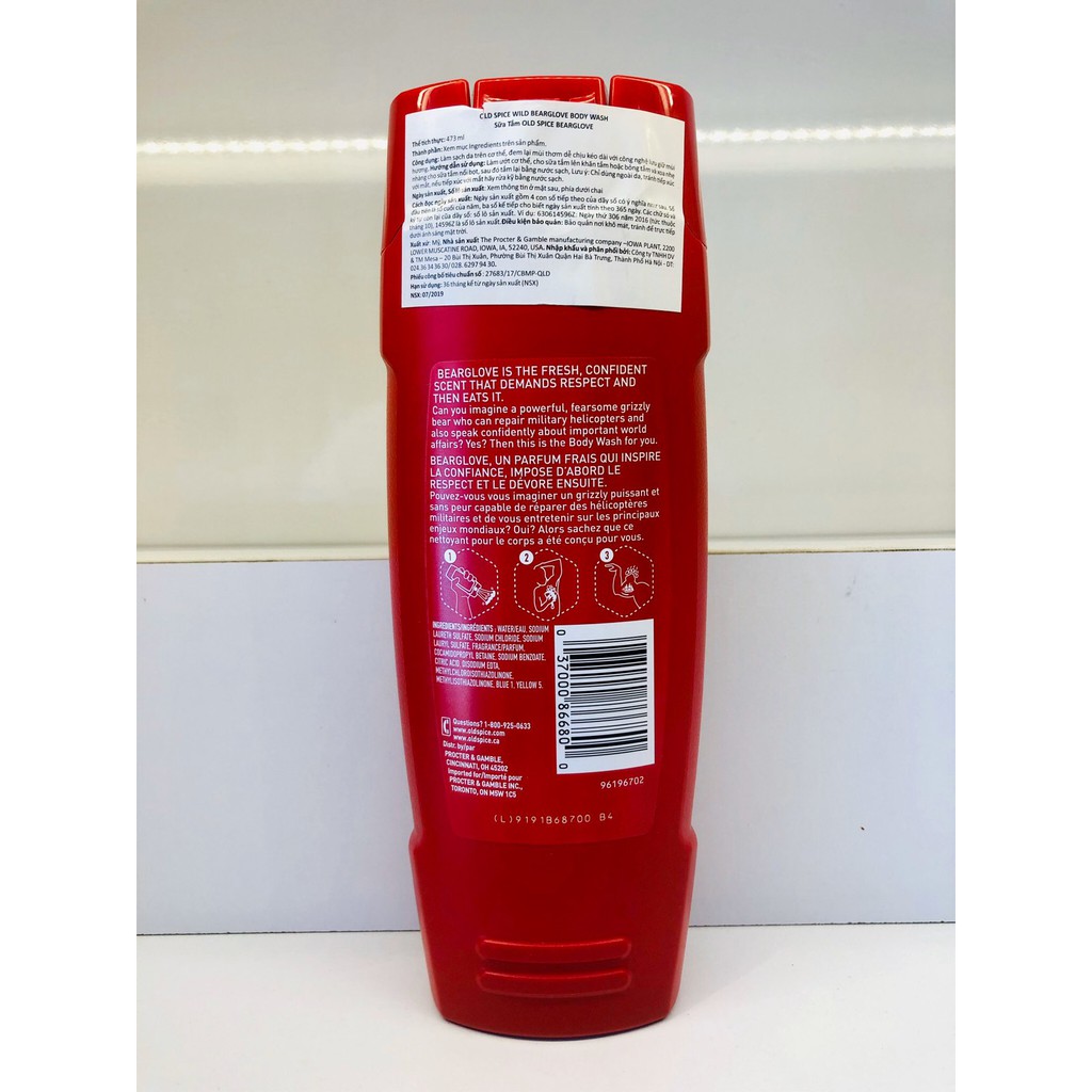 [FREESHIP-HÀNG AUTH] Sữa Tắm Old Spice Bearglove 473ml