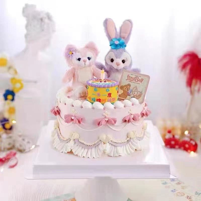 [Hàng Có Sẵn] Đồ Chơi Trang Trí Bánh Kem Thỏ Gấu Bánh Kem Ngôi Sao Dew Lena Belle Làm Quà Tặng Cho Trẻ Em