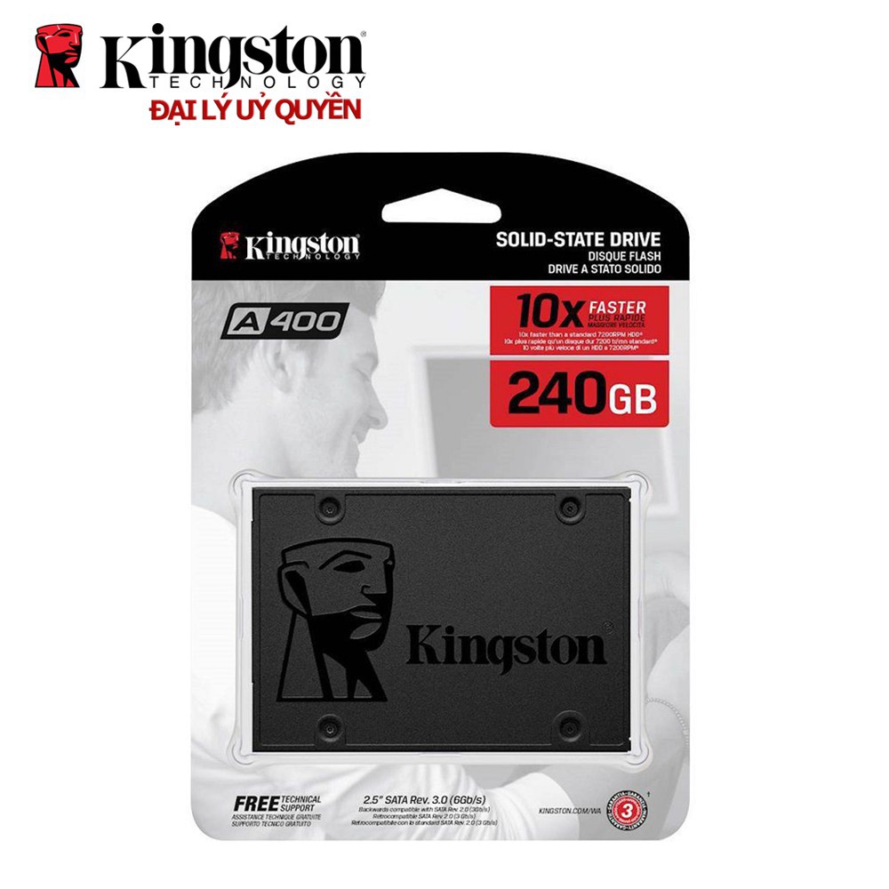 Ổ cứng SSD Kingston NOW A400 240GB 2.5'' SATA III (SA400S37/240G) - Hãng phân phối chính thức