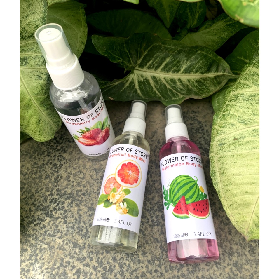 (COMBO 10 CHAI )  Xịt Thơm 2in1 Body Và Xịt Thơm Phòng Hương Hoa Quả Flower Of Story 100ml