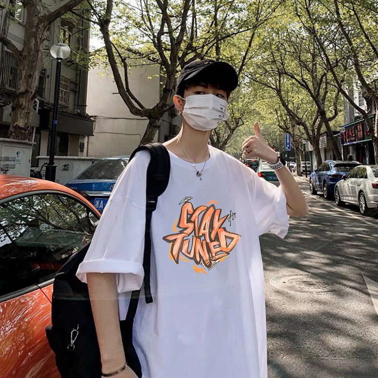 Áo thun nam nữ unisex tay lỡ STAY TUNED, áo phông COTTON tay lỡ unisex form rộng oversize streetwear STD-TREND