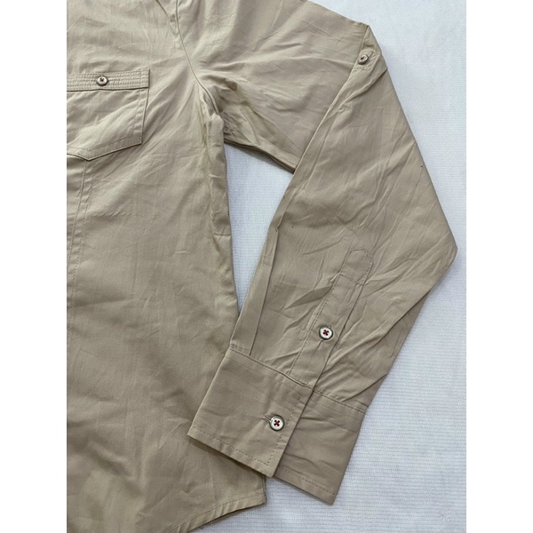 Áo sơ mi tay dài vải kate dày màu cafe Nino.maxx  - Thanh lý vnxk