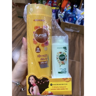 Dầu gội Sunsilk mềm mượt diệu kỳ 320g tặng kèm dầu gội dưỡng tóc chắc khoẻ 70g