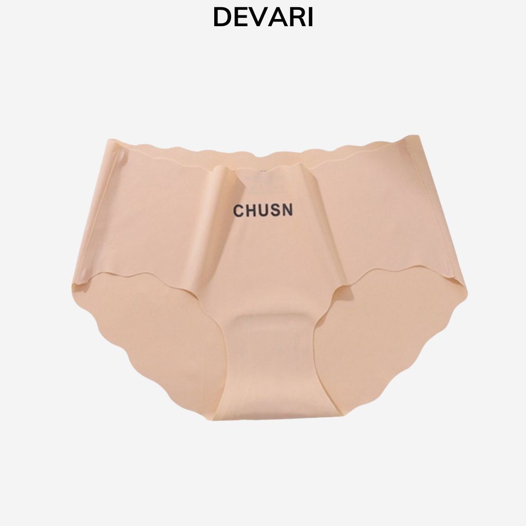 Quần lót nữ đúc su thun lạnh cao cấp lượn sóng không đường may in chữ đẹp và dễ thương DEVARI L8977