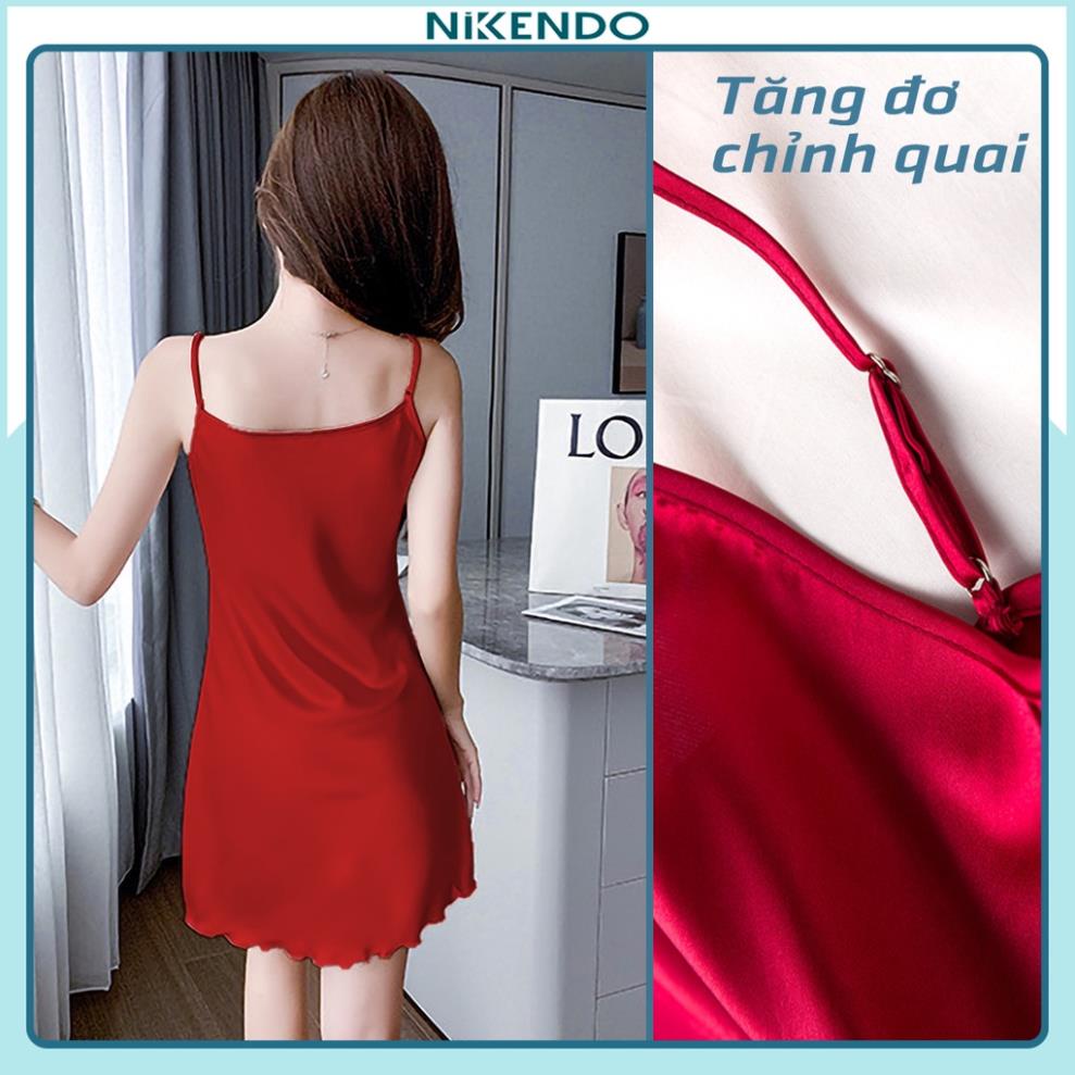 ঔৣ Set 3 Váy Ngủ 2 Dây - Đầm Ngủ Sexy Lụa Satin Cao Cấp PL3 ঔৣ